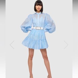 Leo Lin Alexandra Belted Mini Dress
